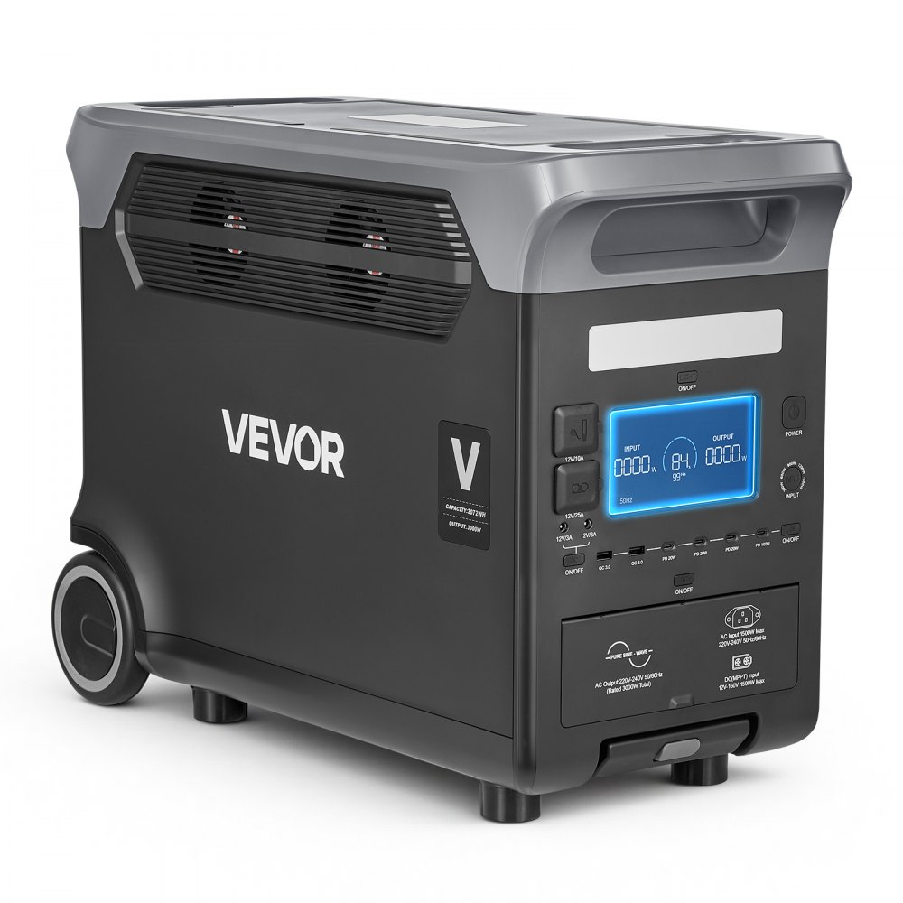 kaasaskantav päikese generaator 3000 W – Kaasaskantav päikese generaator (3000 W, 3072 Wh, 13 väljundporti)