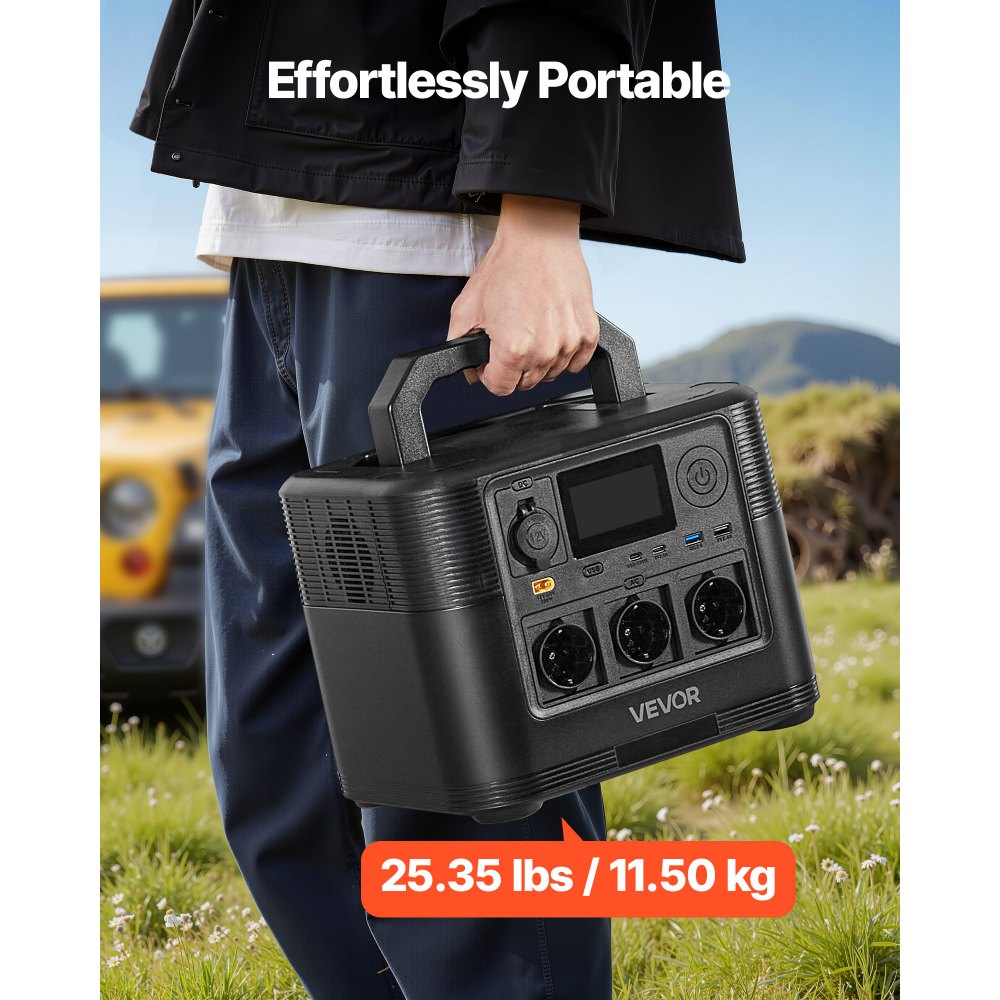 Kaasaskantav päikeseenergiajaam (1200 W, 806 Wh, 9 väljundit) – toote pilt 4