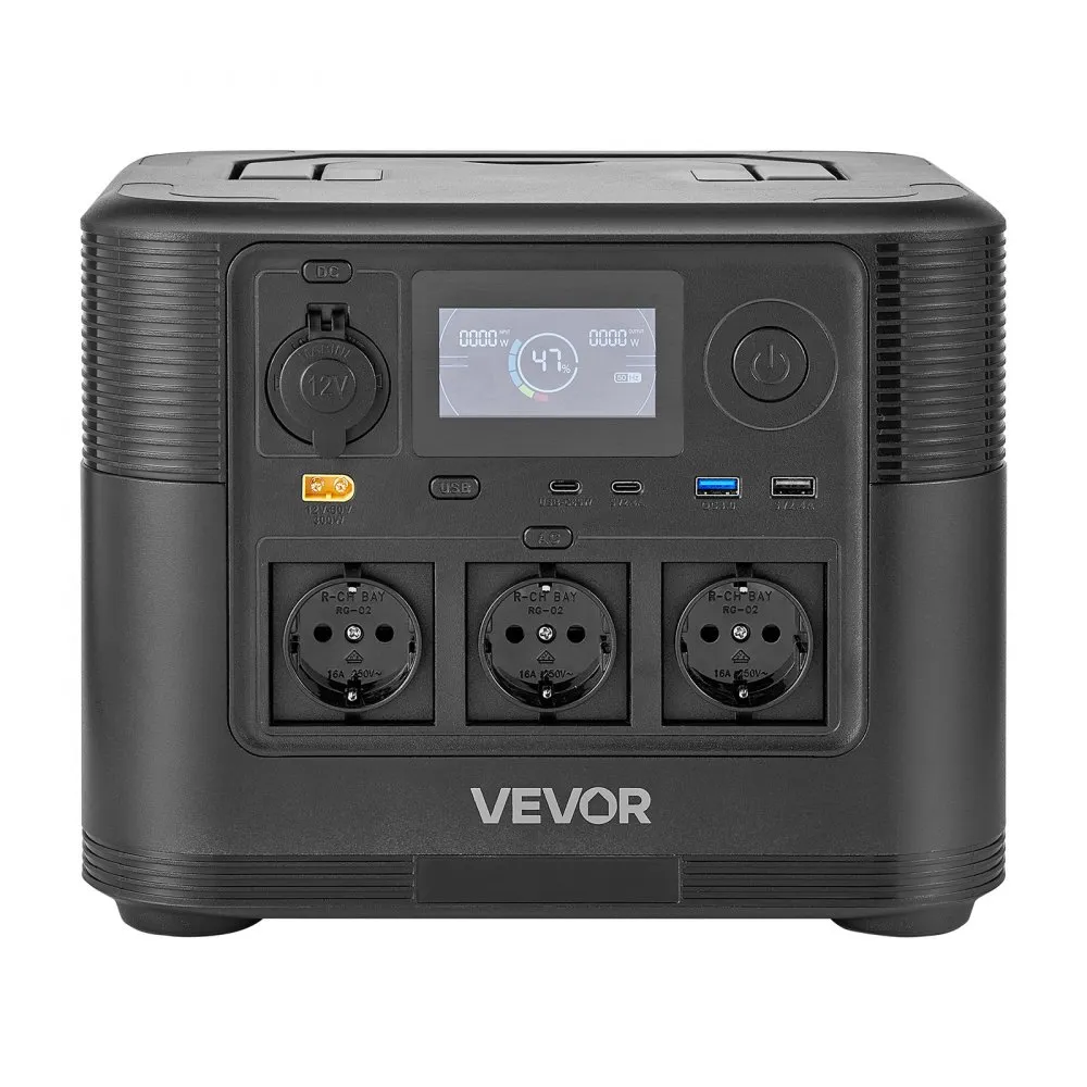 Kaasaskantav päikeseenergiajaam (1200 W, 806 Wh, 9 väljundit) – toote pilt 8