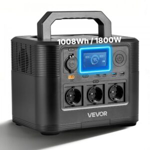kaasaskantav päikeseenergiajaam 1800 W – Kaasaskantav päikeseenergiajaam (1800 W, 1008 Wh, 8 väljundit)
