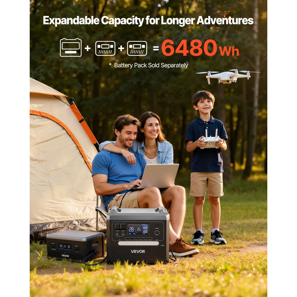 Kaasaskantav päikesejaam (2400 W, 2160 Wh, 2×200 W paneelid) – toote pilt 3