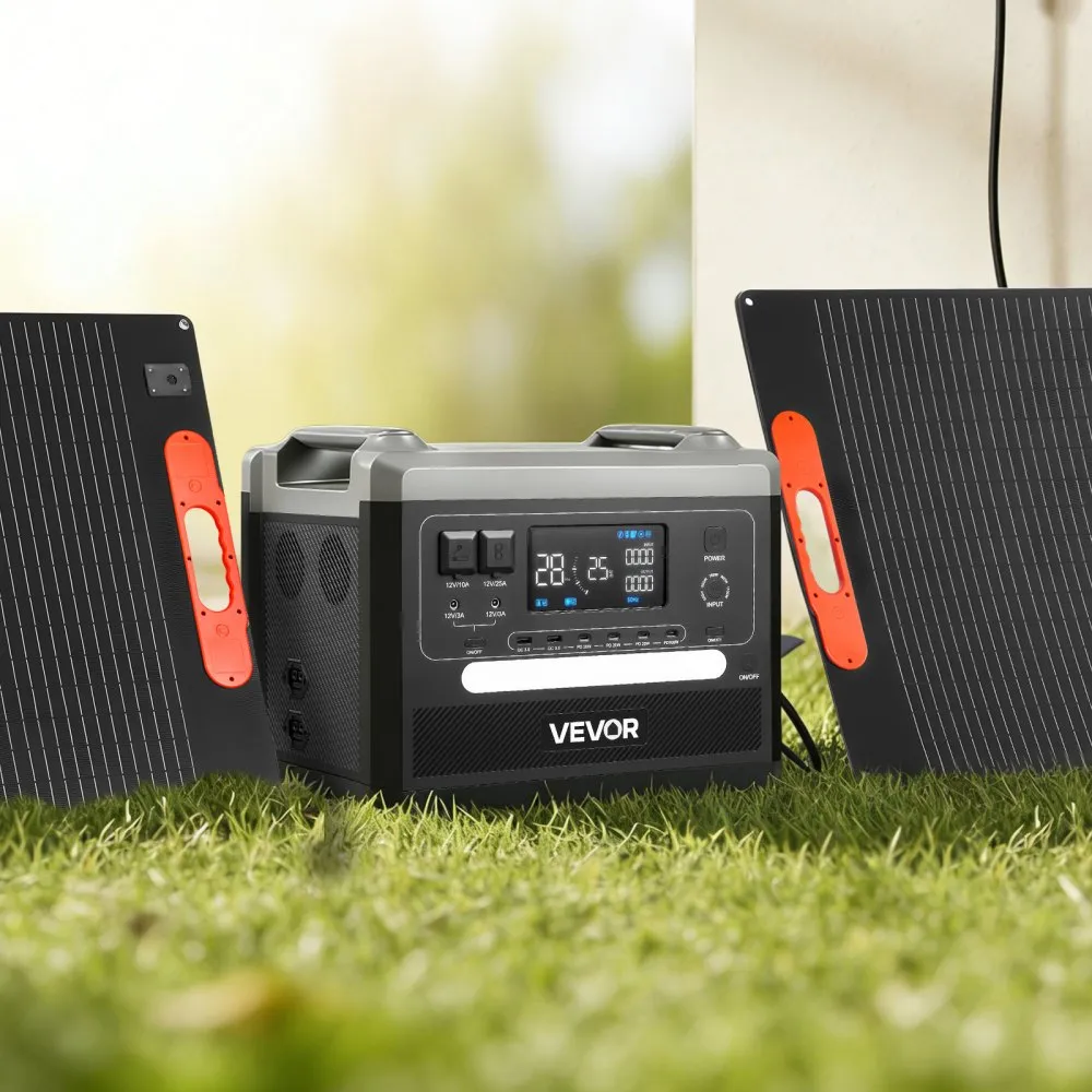 Kaasaskantav päikesejaam (2400 W, 2160 Wh, 2×200 W paneelid) – toote pilt 7