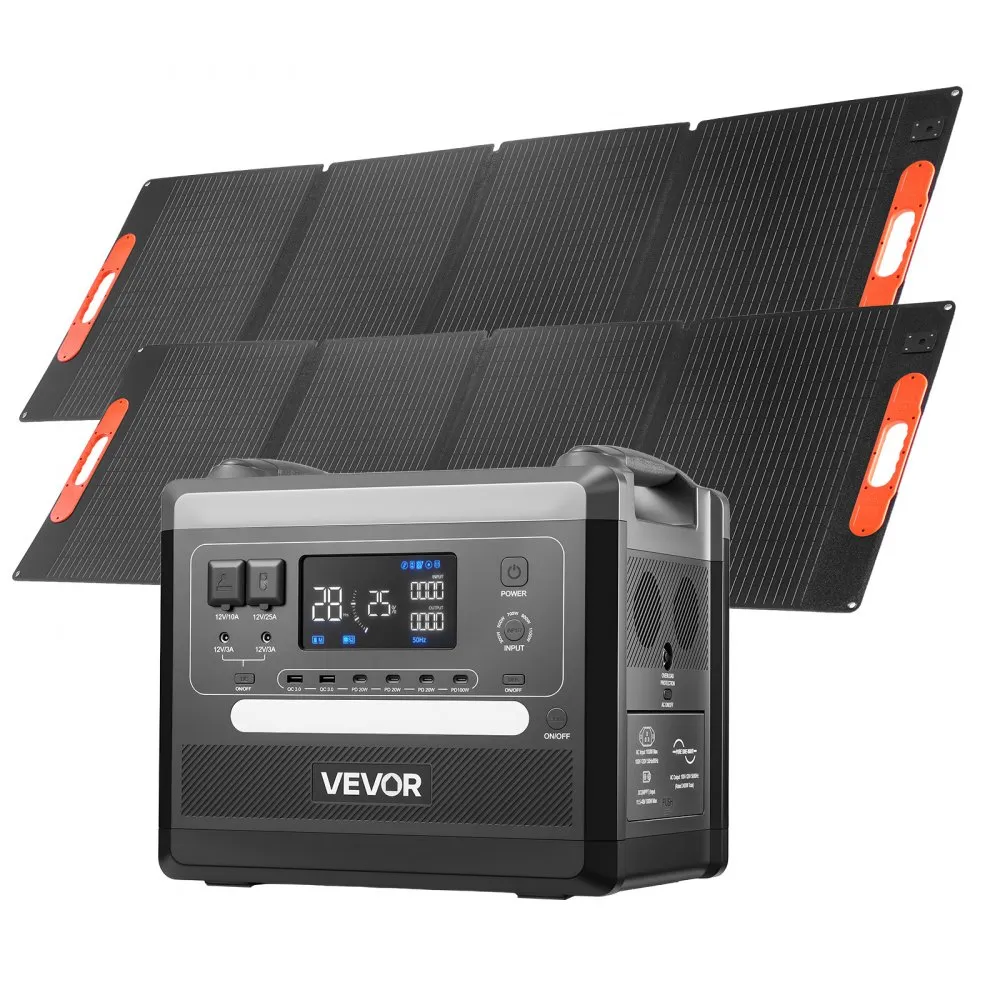 kaasaskantav päikesejaam 2400 W – Kaasaskantav päikesejaam (2400 W, 2160 Wh, 2×200 W paneelid)