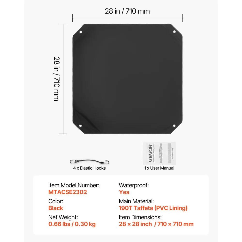 Konditsioneeri Kate Väliüksusele, 710 x 710 mm, Must, Kõikideks Hooaegadeks – toote pilt 6