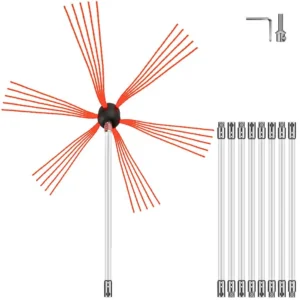 korstnapühkimise komplekt 914 cm varras – Korstnapühkimise Komplekt (914,4 cm, 9 Varrast, Painduv)