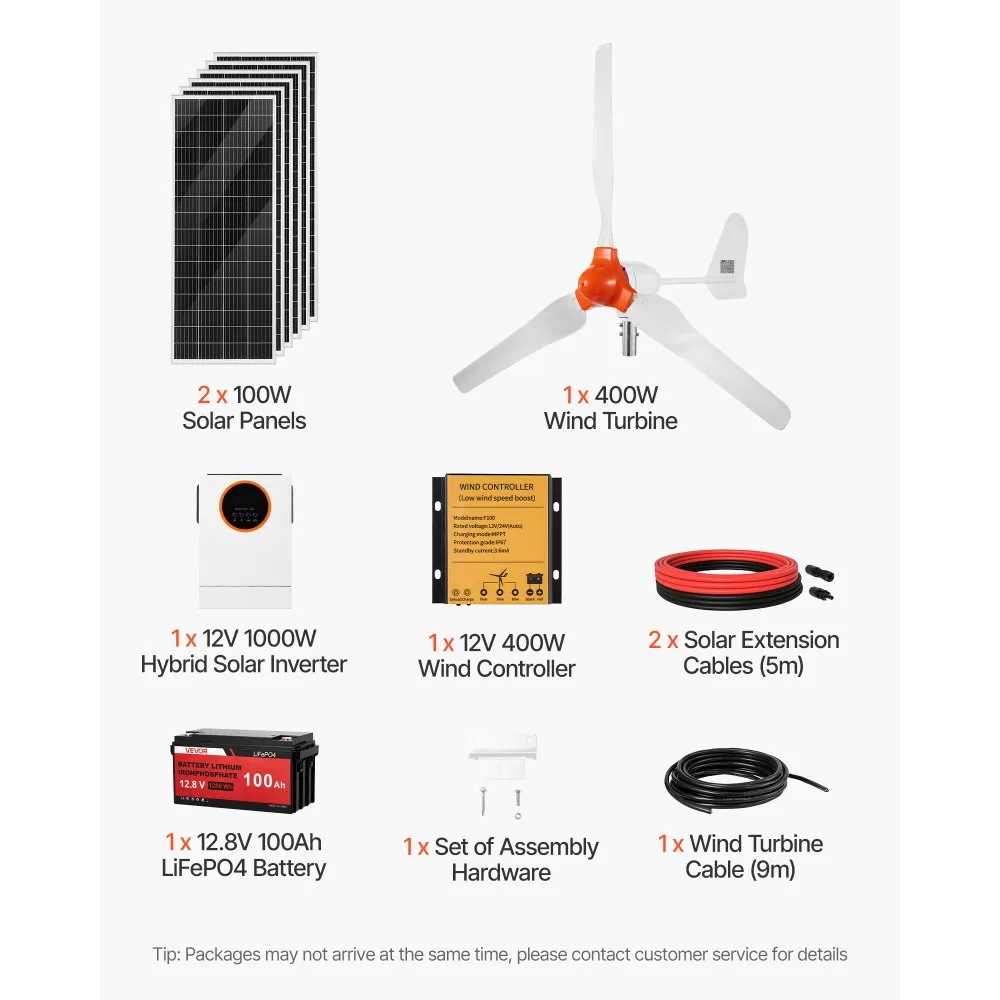 Päikese- ja Tuuleenergia Komplekt (12V, 600W, 1000W Hübriid Inverter) – toote pilt 6