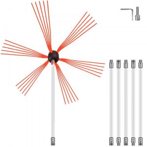 paindlik korstnapuhastuse komplekt 6m – Paindlik Korstnapuhastuse Komplekt (6 m, Nailonvardad, 6 Tk)