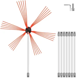 paindlik korstnapuhastuse komplekt 8m – Paindlik Korstnapuhastuse Komplekt (8 m, Nailonvardad, 8 tk)