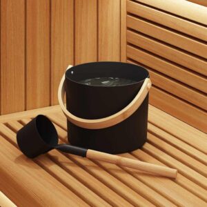 sauna aksessuaaride komplekt alumiinium – Sauna Aksessuaaride Komplekt 2 Tk Must
