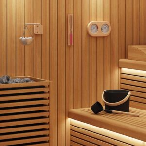 sauna aksessuaaride komplekt alumiinium – Sauna Aksessuaaride Komplekt 5 Tk Must
