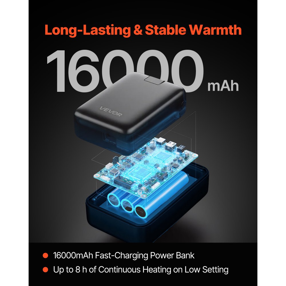 Soojendusega Unisex Kapuutsiga Jakk (7,4V, 16000mAh, 5 Tsooni) – toote pilt 2