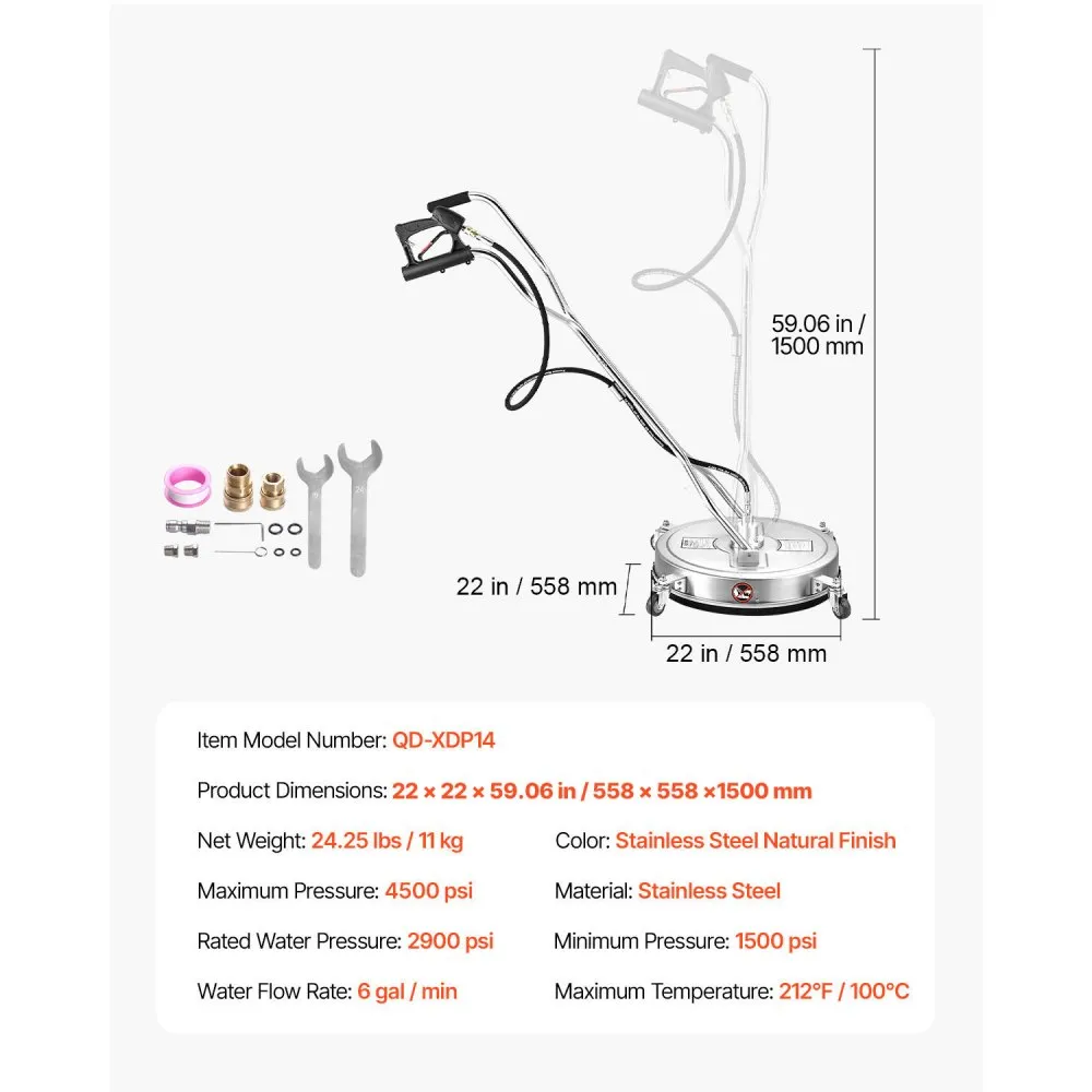 Survepesuri Pinnapuhasti (56 cm, 310 Bar, 4 Rattaga) – toote pilt 6