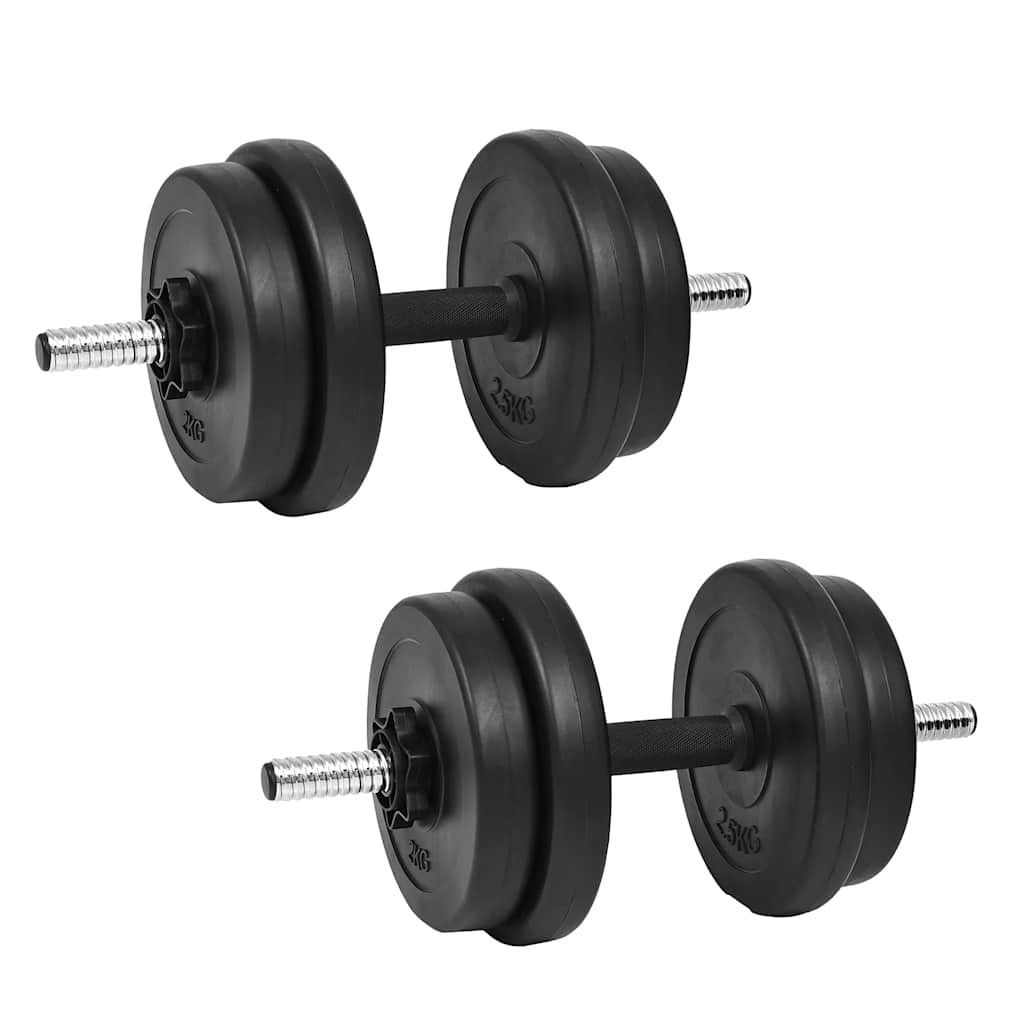 hantlite komplekt 20 kg plastkattega – 18-Osaline Hantlite Komplekt 20 Kg