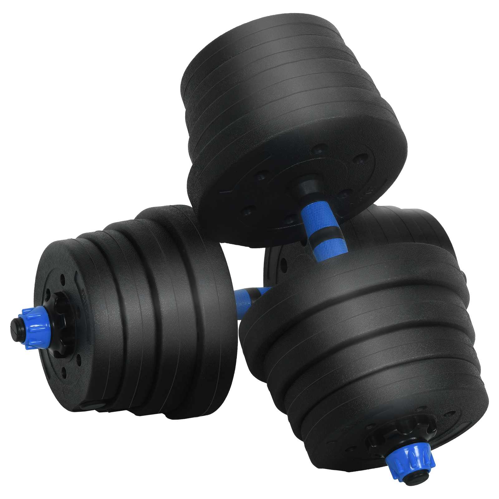4-Ühes Hantlite Komplekt (30 Kg, Must Ja Sinine, 132 X 21 X 21 Cm) – toote pilt 3