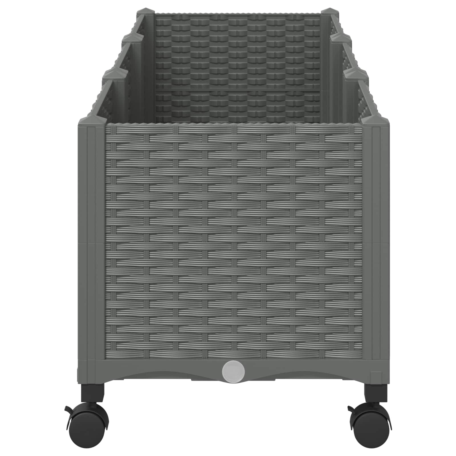 Aiakast vähemalt ratastega Helehall 120 x 40 x 48 cm PP – toote pilt 3