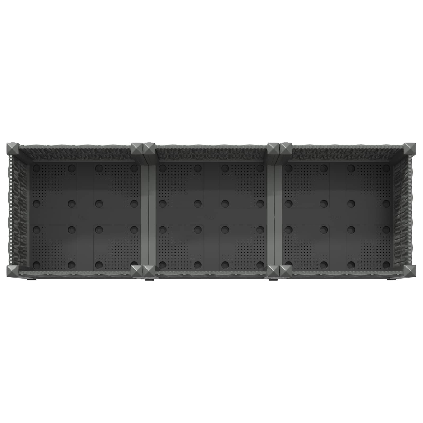 Aiakast vähemalt ratastega Helehall 120 x 40 x 48 cm PP – toote pilt 4