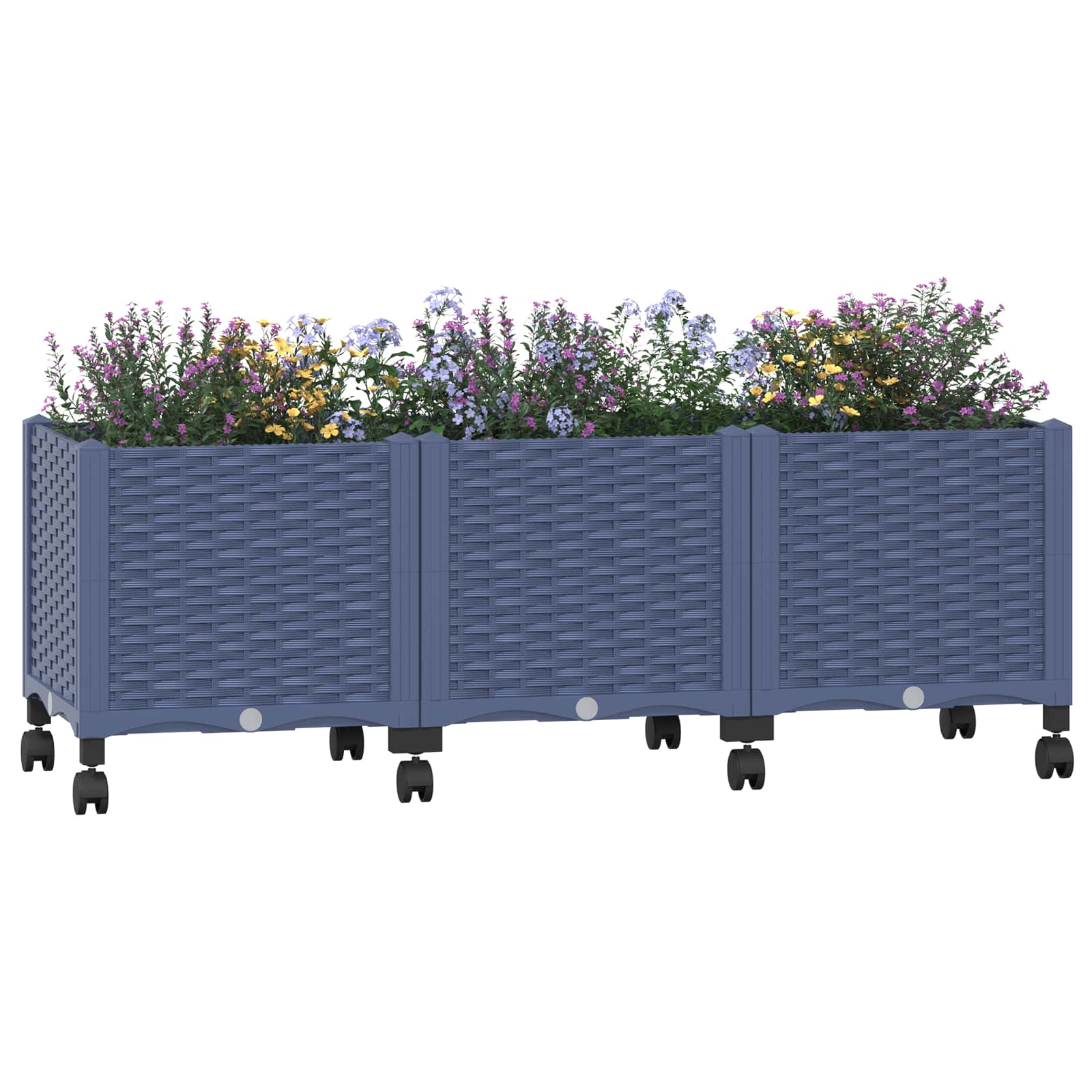 Aiakast vähemalt ratastega Sinine Hall 120 x 40 x 48 cm PP – toote pilt 2