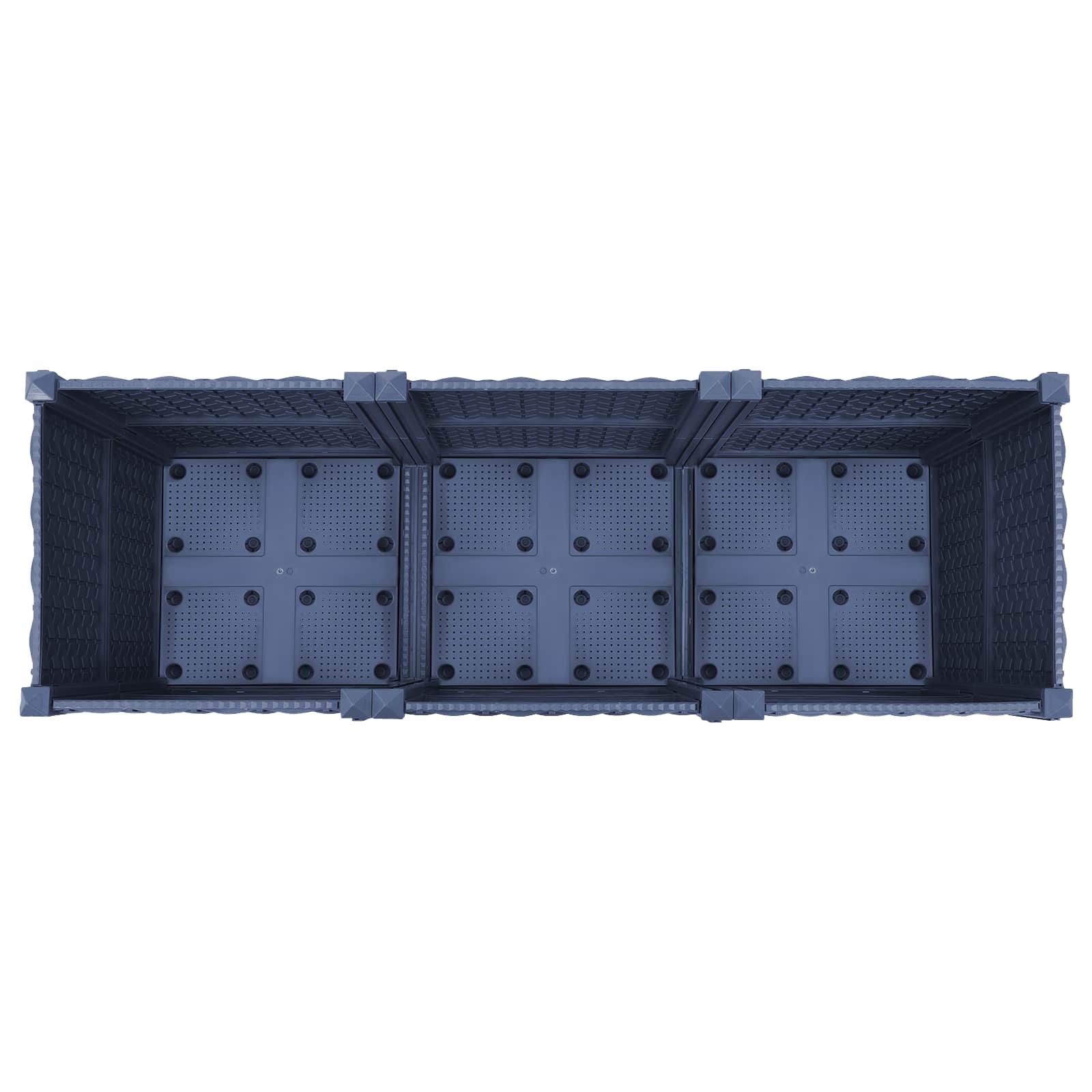Aiakast vähemalt ratastega Sinine Hall 120 x 40 x 48 cm PP – toote pilt 4