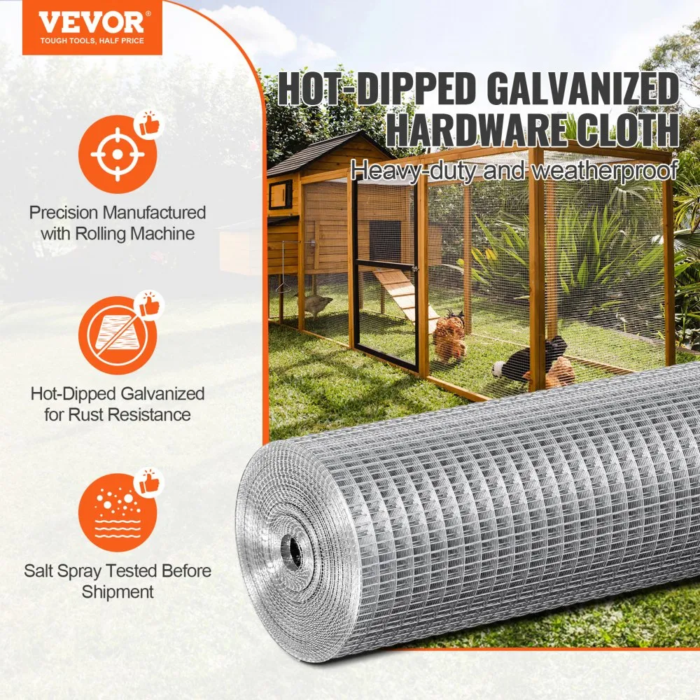 Galvaniseeritud Metallvõrk (1,27 Cm, 61 Cm X 7,62 M, 19-Ga) – toote pilt 1