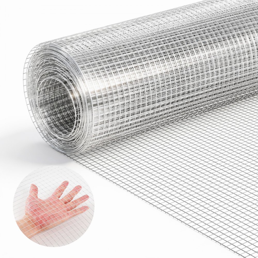 galvaniseeritud traatvõrk aianduseks – Galvaniseeritud Metallvõrk (6,3 mm, 0,4 x 6 m, 0,5 mm läbimõõt)