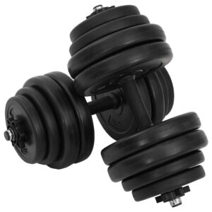 hantlikomplekt 2 x 15 kg koduseks treeninguks – Hantlikomplekt (2 x 15 Kg, 2,5 Cm Varred, Libisemisvastased Käepidemed)