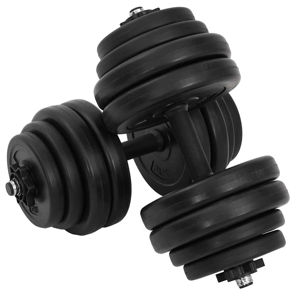 hantlikomplekt 2 x 15 kg koduseks treeninguks – Hantlikomplekt (2 x 15 Kg, 2,5 Cm Varred, Libisemisvastased Käepidemed)