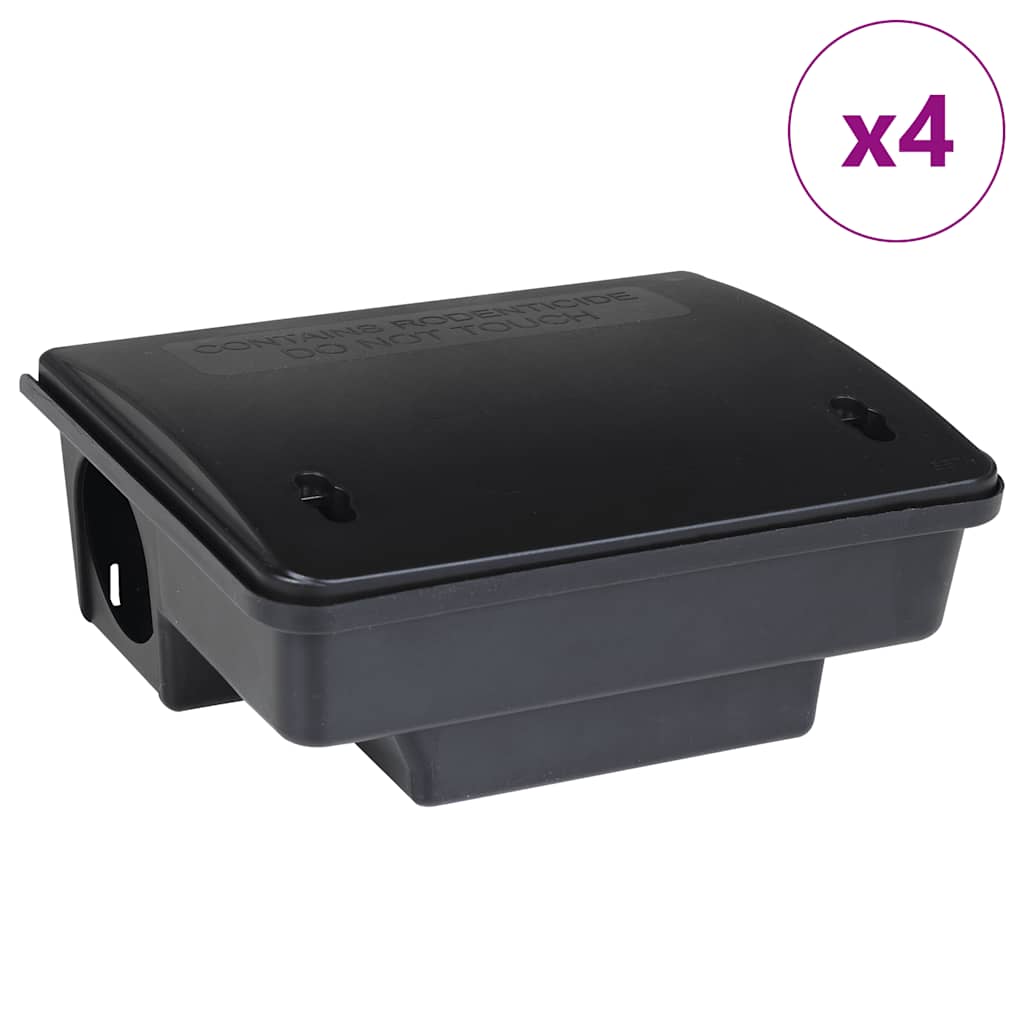 Hiirelõksud (4 tk, 23 x 19 x 9,5 cm, must) – toote pilt 1