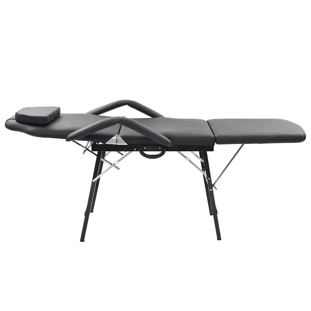 Kaasaskantav Näohooldustool (Kunstnahk, 185 X 78 X 76 Cm, Must) – toote pilt 1