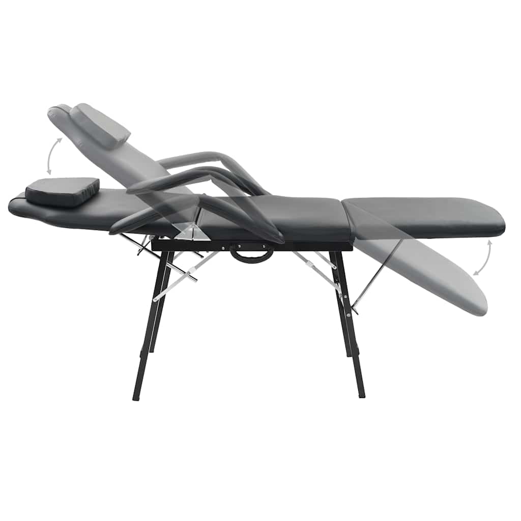 Kaasaskantav Näohooldustool (Kunstnahk, 185 X 78 X 76 Cm, Must) – toote pilt 2