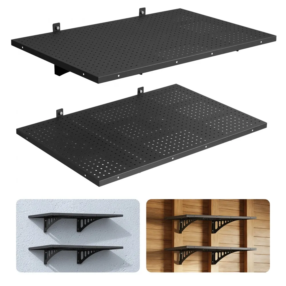 kahekihiline metallist seinariiul – Kahekihiline metallist seinariiul (61 x 91 cm, 254 kg kandevõime)