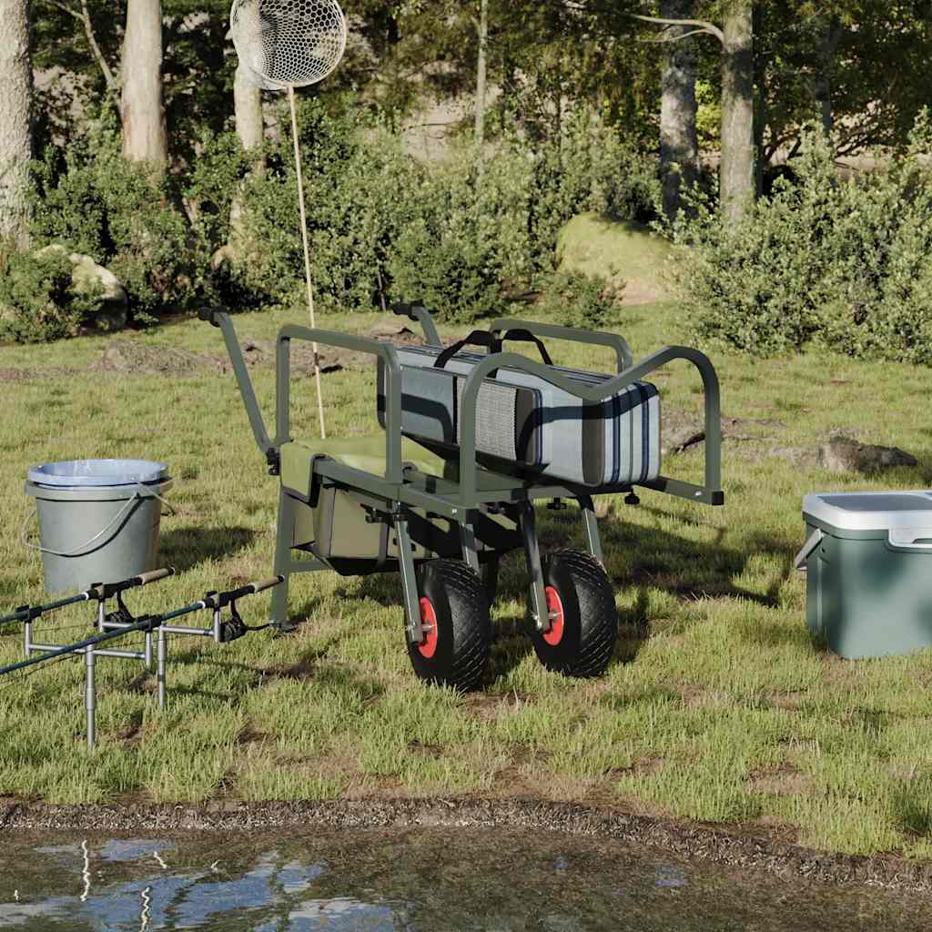Kalastuskäru 2 rattaga (pulbervärvitud teras, 135–145 cm, 150 kg kandevõime) – toote pilt 2