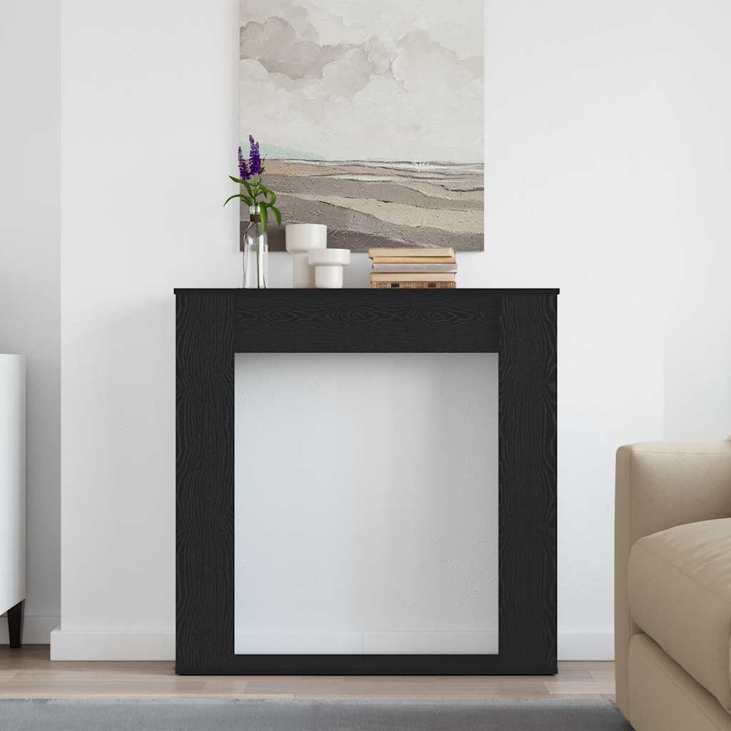 kaminaümbris, must tamm, 100 x 20 x 100 cm, töödeldud puit – toote pilt 2