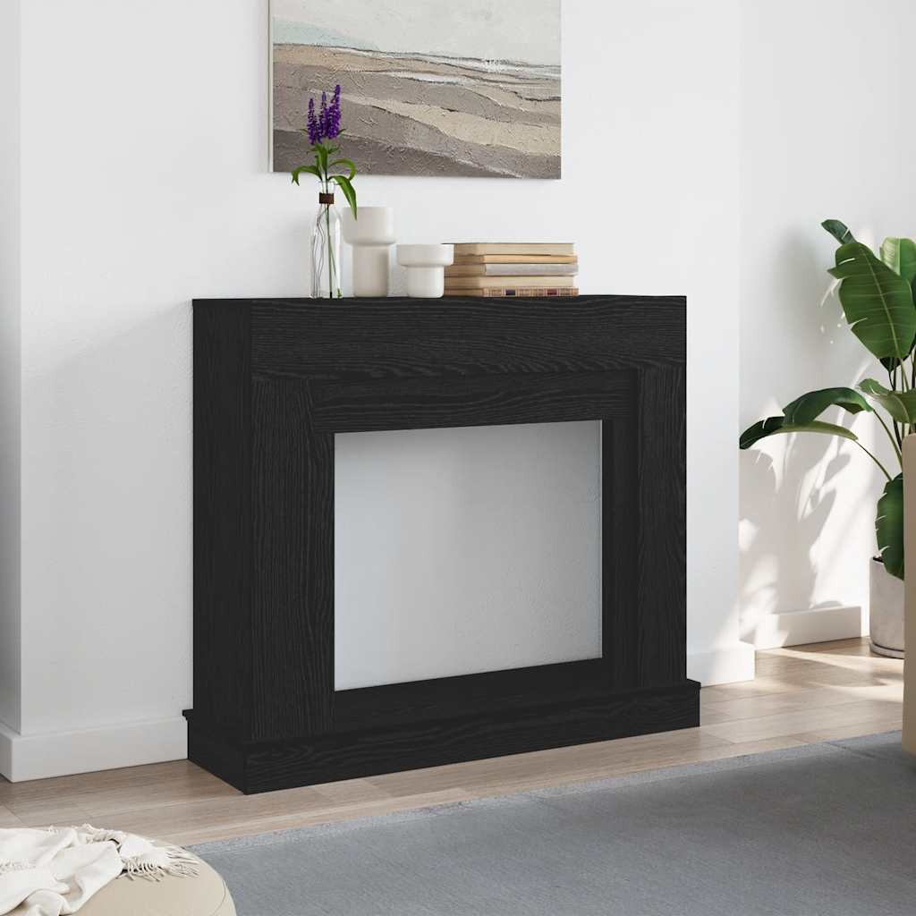 kaminaümbris, must tamm, 100 x 30 x 87,5 cm, töödeldud puit