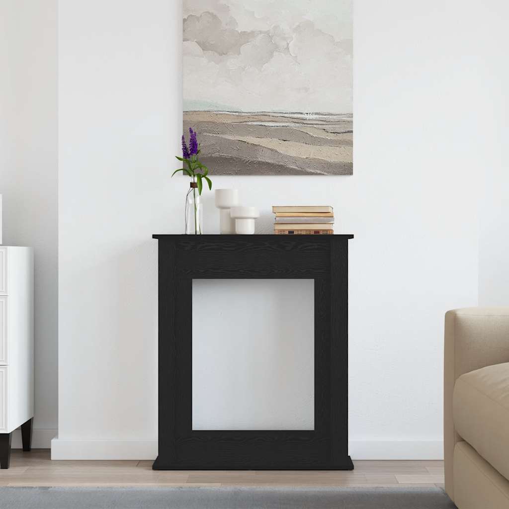 kaminaümbris, must tamm, 75 x 20 x 87,5 cm, töödeldud puit – toote pilt 2