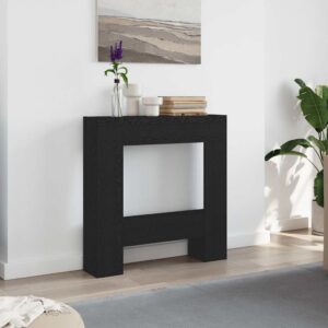 Kaminaümbrus must tamm 81x18x82 cm Engineered Wood