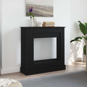 Kaminaümbrus Must Tamm 90x30x90 cm Engineered Wood