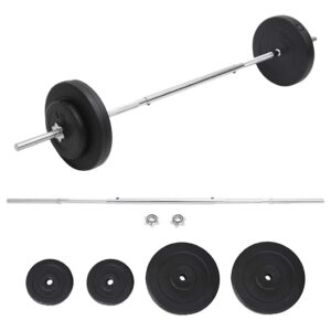 kangi ja ketaste komplekt 30 kg – Kangi Ja Ketaste Komplekt (30 Kg, Kroomitud Teras, PE-Korpus)