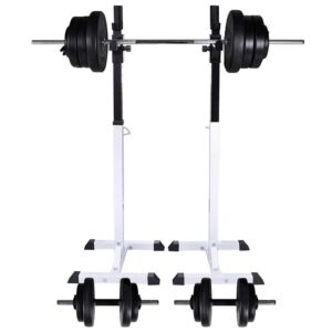 kangi- ja kükiraam koos hantlitega – Kangi- Ja Kükiraam Koos Kangide Ja Hantlitega (60,5 Kg, 107-165 Cm, Teras)