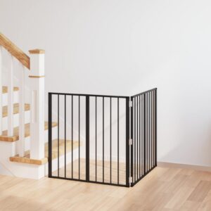 Koera Aed 2 tk Must 80 x 80 cm Tsingitud teras