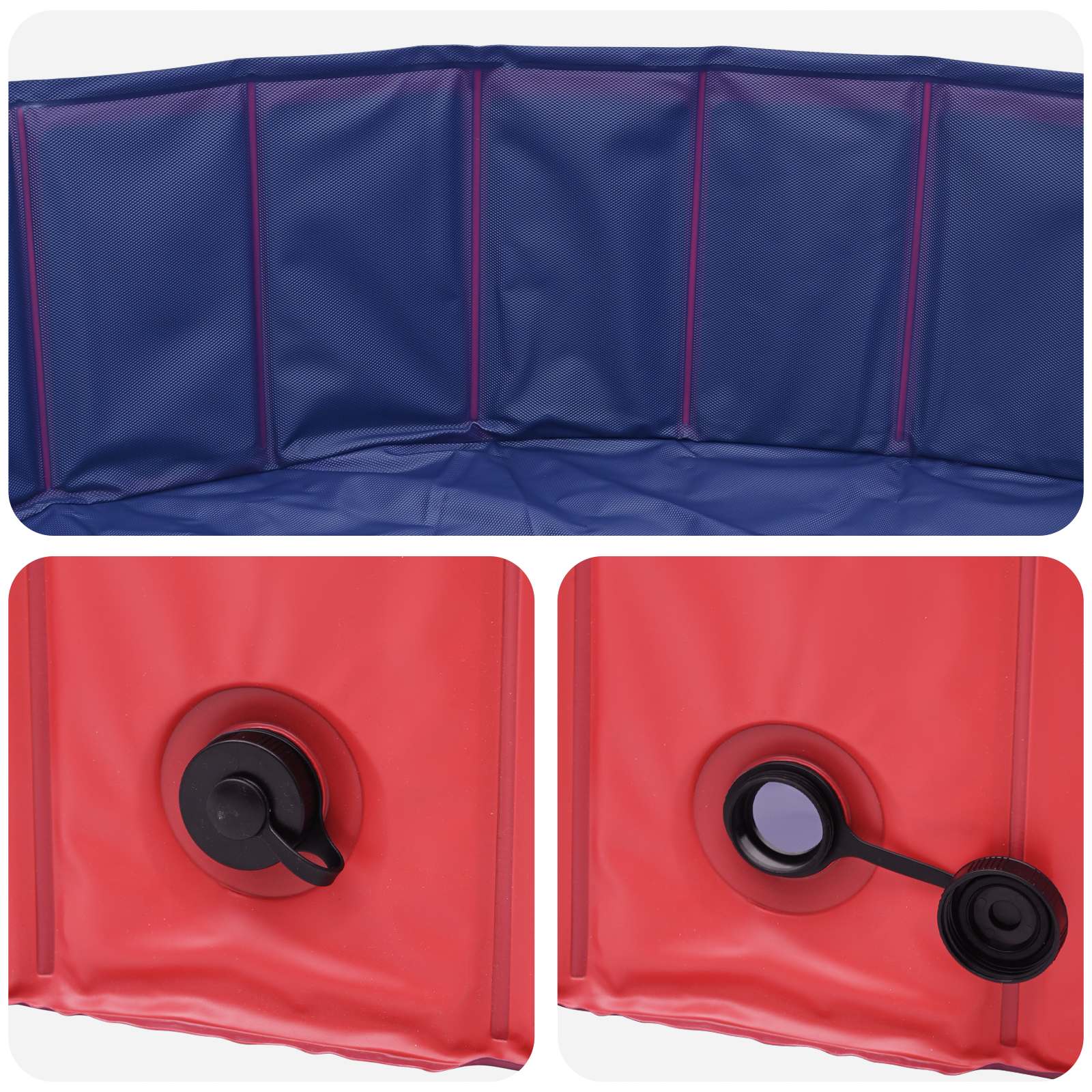 Koera bassein Ø300 x 38 cm Paks PVC Punane – toote pilt 3