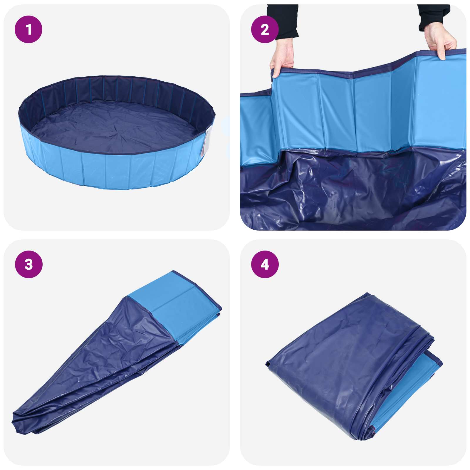 Koera bassein Ø300 x 38 cm Paks PVC Sinine – toote pilt 4