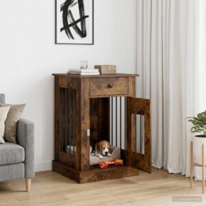 Koera puuri mööbel Suitsutatud tamm 50 x 47,5 x 80 cm Tehispuit