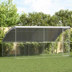 Koerakuut 2 tk Hõbedane 4 x 2 x 2 m Tsingitud teras