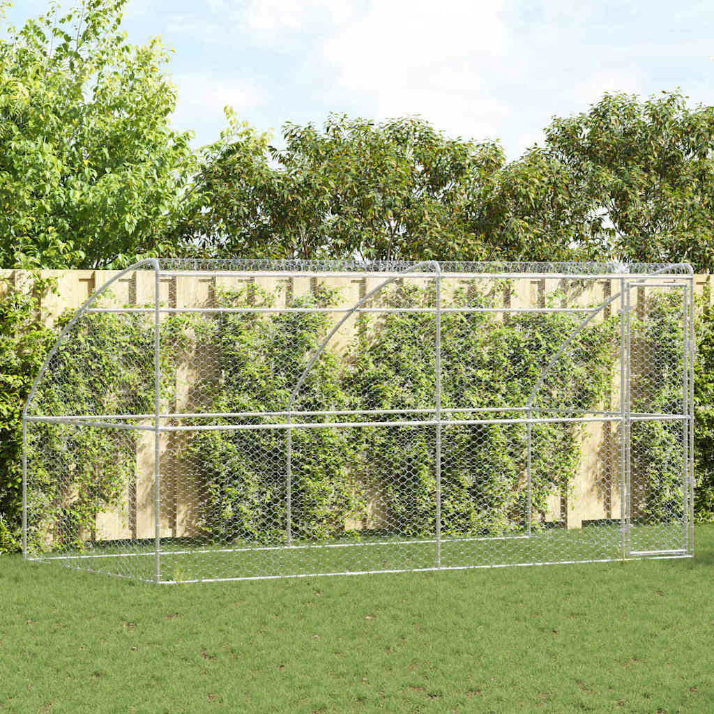 Koerakuut 2 tk Hõbedane 4 x 2 x 2 m Tsingitud teras