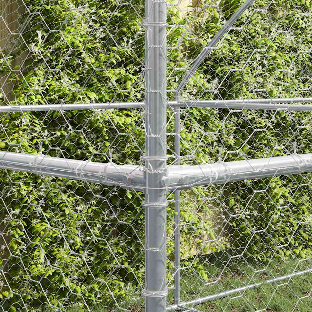 Koerakuut 3 tk Hõbedane 6 x 2 x 2 m Tsingitud teras – toote pilt 2