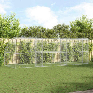 Koerakuut 3 tk Hõbedane 6 x 2 x 2 m Tsingitud teras