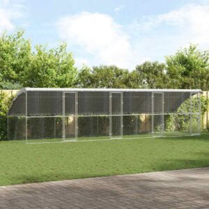 Koerakuut 4 tk Hõbedane 8 x 2 x 2 m Tsingitud teras