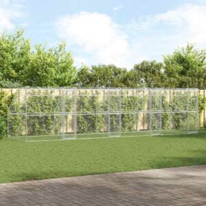 Koerakuut 4 tk Hõbedane 8 x 2 x 2 m Tsingitud teras