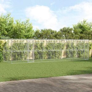 Koerakuut 4 tk Hõbedane 8 x 2 x 2 m Tsingitud teras