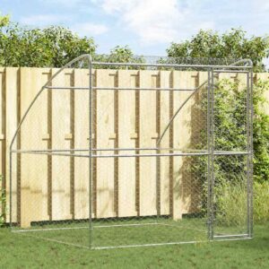 Koerakuut Hõbedane 2 x 2 x 2 m Tsingitud teras